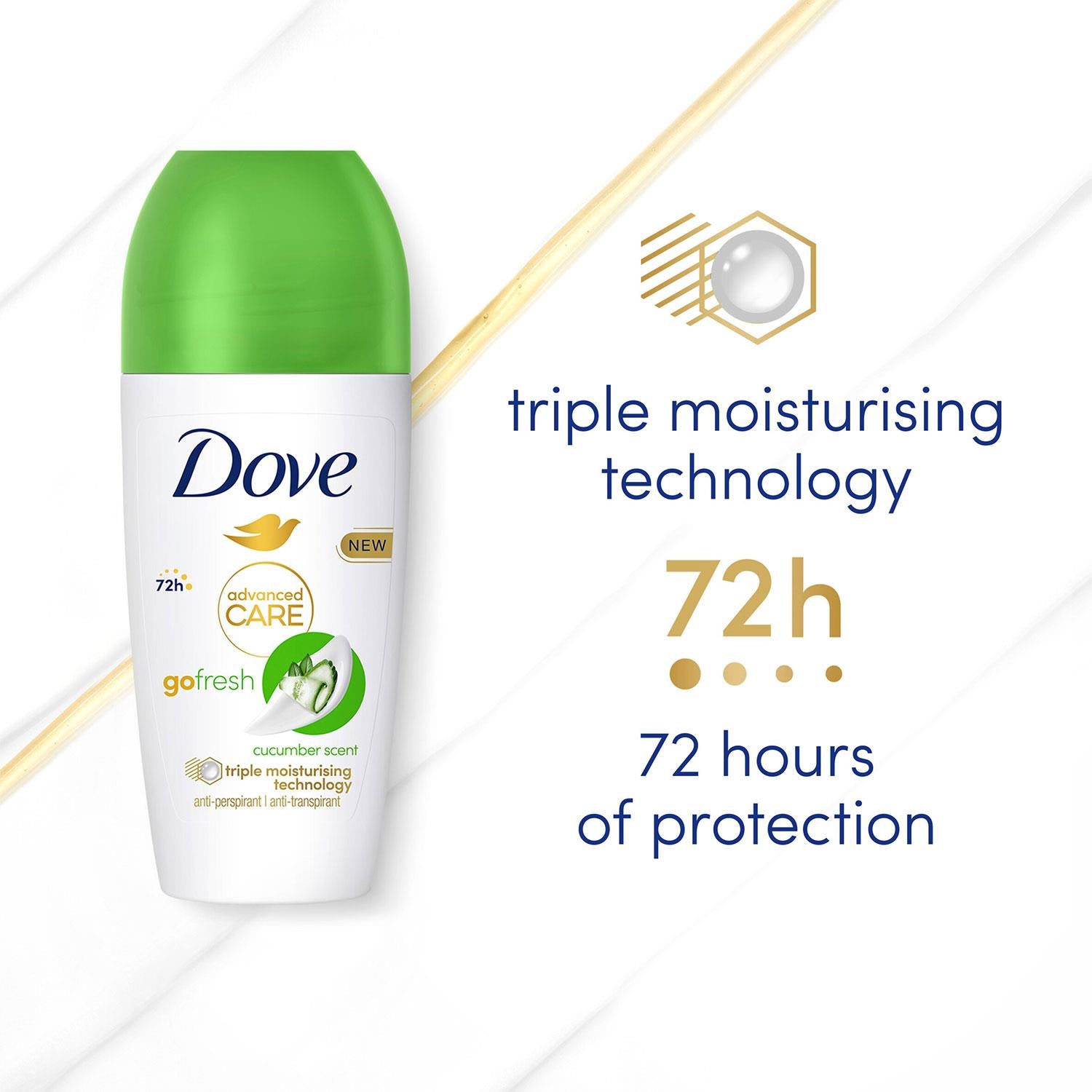 Roll On Deo Go Fresh Cucumber 72h Lasting Women's Anti-perspirant 50ml,12pk