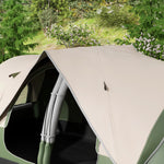 2 Room Camping Tent With Waterproof Rainfly & Screen Panels | Green