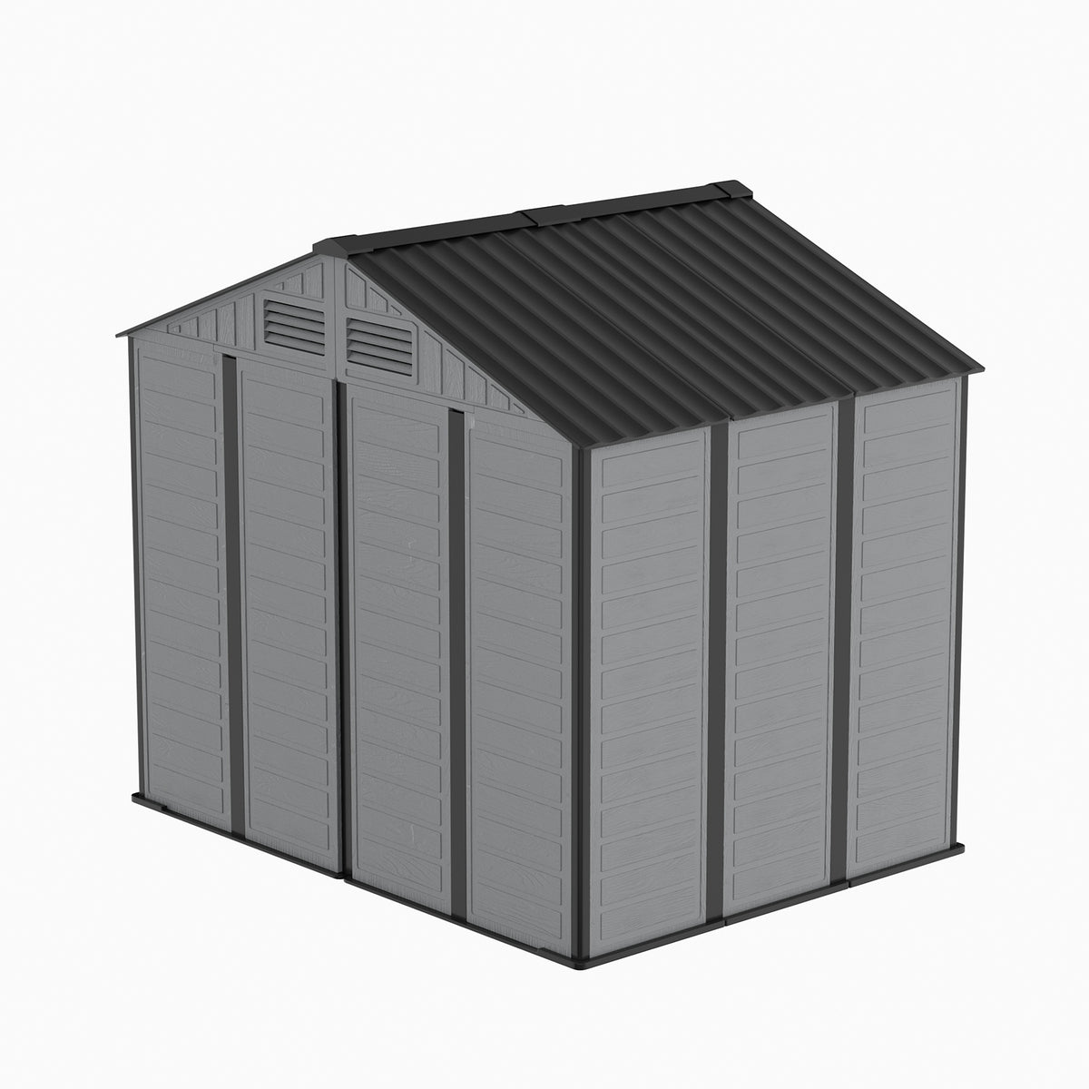 Breeins 8x6ft Plastic Garden Storage Shed With Secure Lockable Door