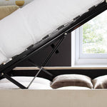 Aurora Velvet Ottoman Bed | King | Natural