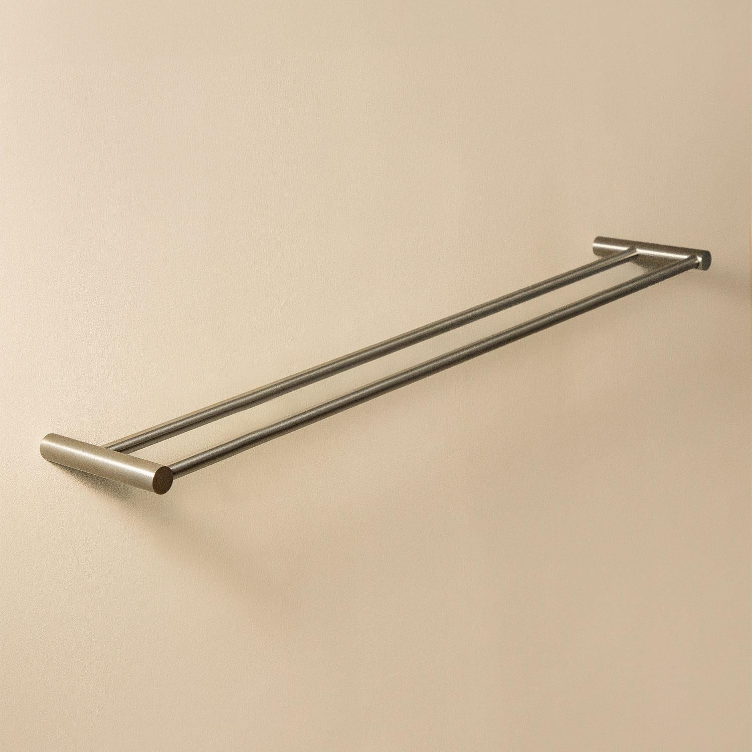 Cosmic Double Towel Rail, Gloss Chrome, Wall-mounted, 60 Cm. Collection Logic