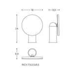 Vanity Mirror, Magnifying Mirror 5x, Countertop, Brown, Geyser Collection