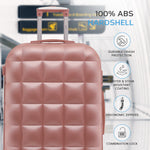 Large 29" Hard Shell Bubble Design Check-in Suitcase Hold Luggage Bag 20kg+ | Large | Rose Gold