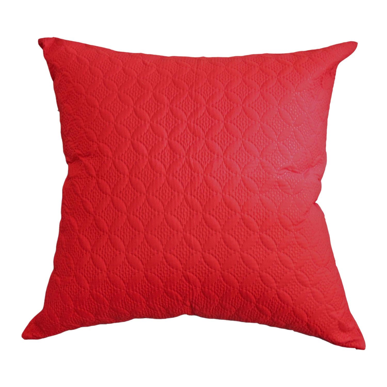 Ultrasonic Quilted Embossed Cushion Cover | 80cm x 80cm | Red