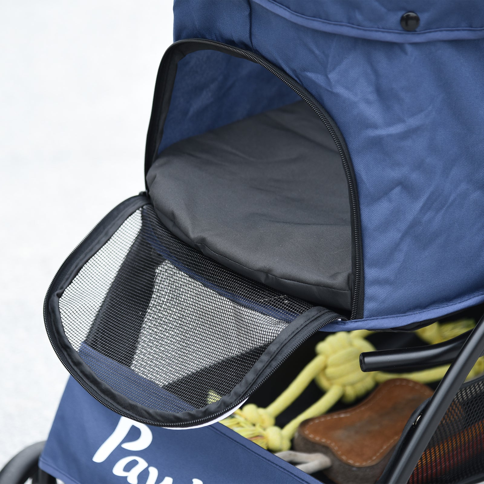 Pet Stroller Dog Pram Pushchair Cat Travel Carriage Universal Wheels | Blue