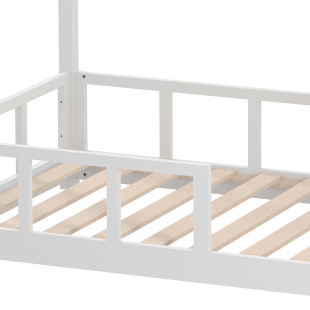 Kid’s Bed With House Frame Pine Wood | White