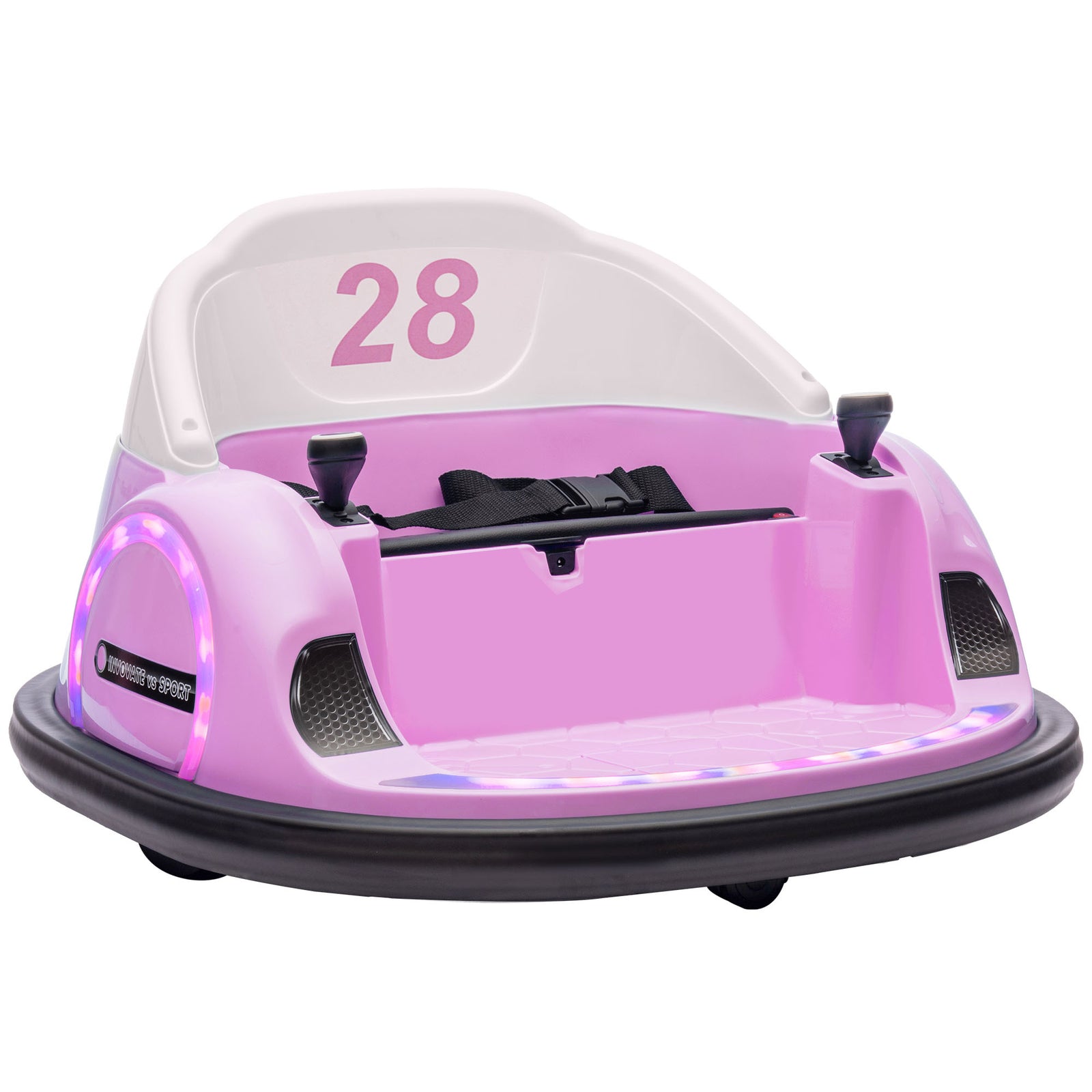 360° Rotation 12v Kids Bumper Car W/ Remote Control | Pink