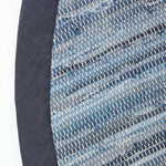 Blue Denim Handwoven Striped Chindi Rug | 150cm | Blue