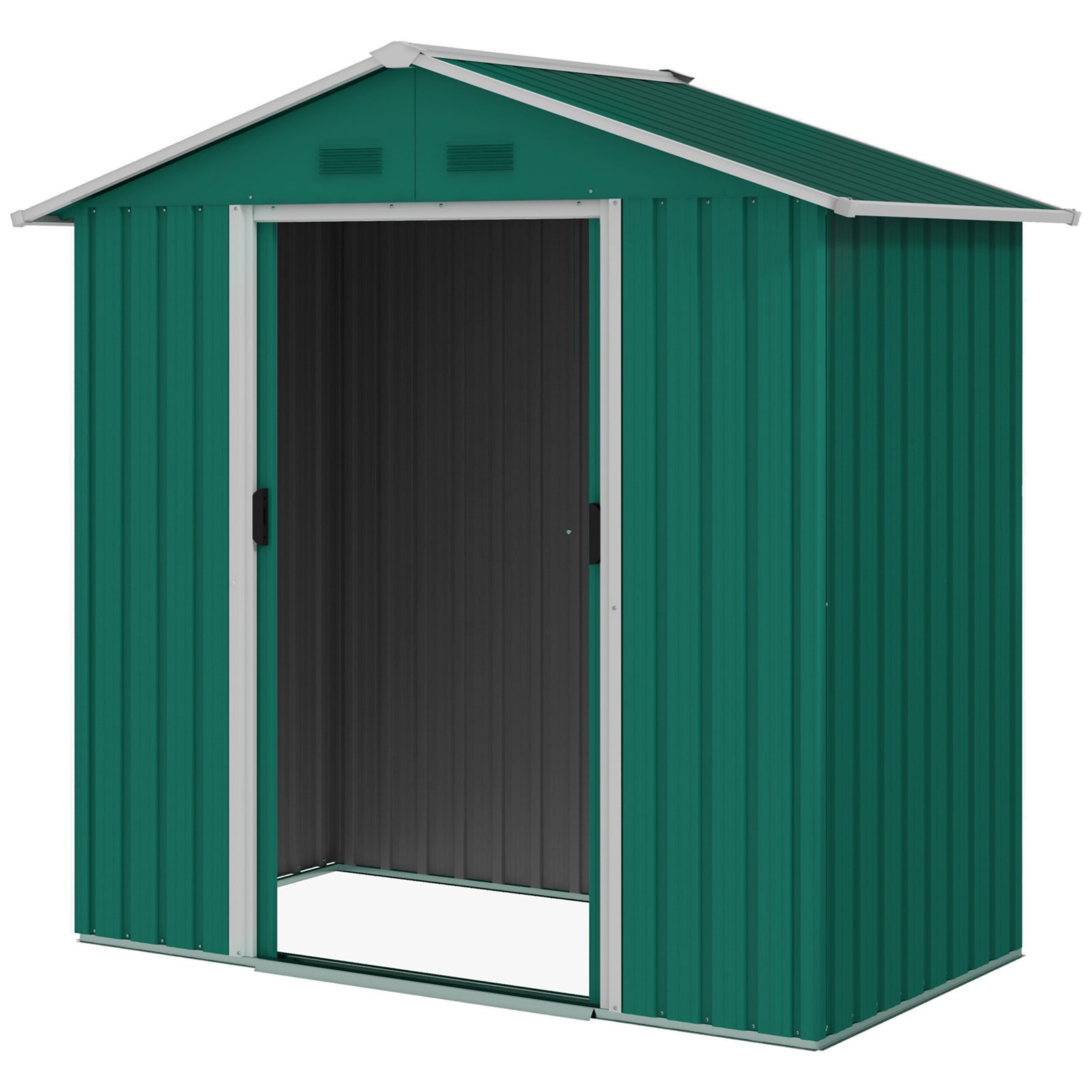 6.5ft X 3.5ft Garden Shed, Metal Shed Garden Outdoor Storage | Green