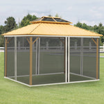 Universal Replacement Gazebo Mesh Netting Screen Walls | Large | Beige