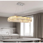 Modern Crystal Oval Led Pendant Light | One Size | Warm