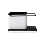 Kitchen Sponge Cloth Holder Sink Caddy Organiser | Black & White