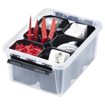 15 Classic Transparent Plastic Storage Box With Lid, 14 Litre
