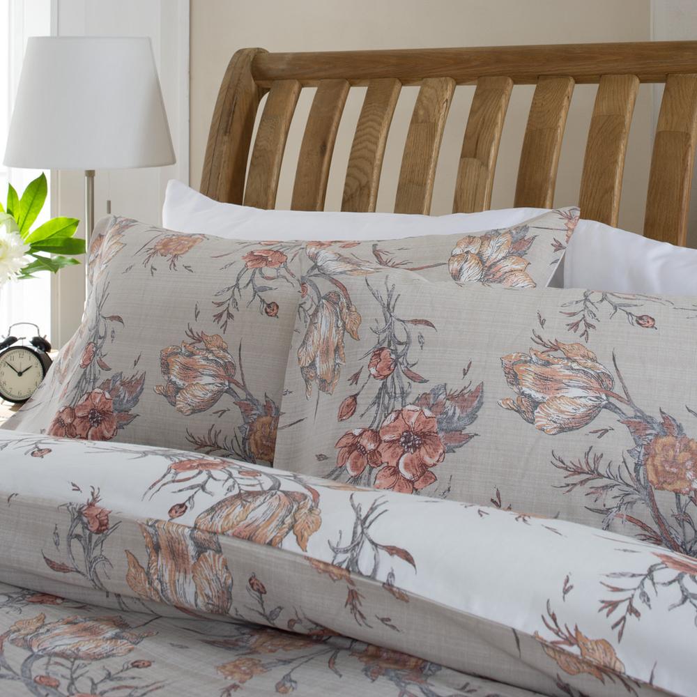 Fire Tulip Cotton Duvet Set | King | Multi Colour