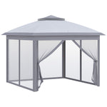 Pop Up Gazebo Height Adjustable Canopy Tentwith Carrying Bag