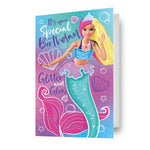 Mermaid 'glitter And Glow' Birthday Card Official Product