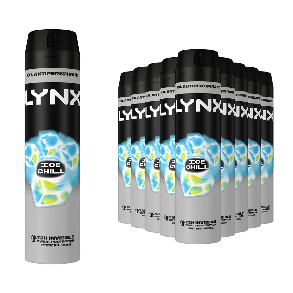 Xxl Antiperspirant Deodorant Body Spray Ice Chill 72-hour 250ml, 24 Pack | Set of 24