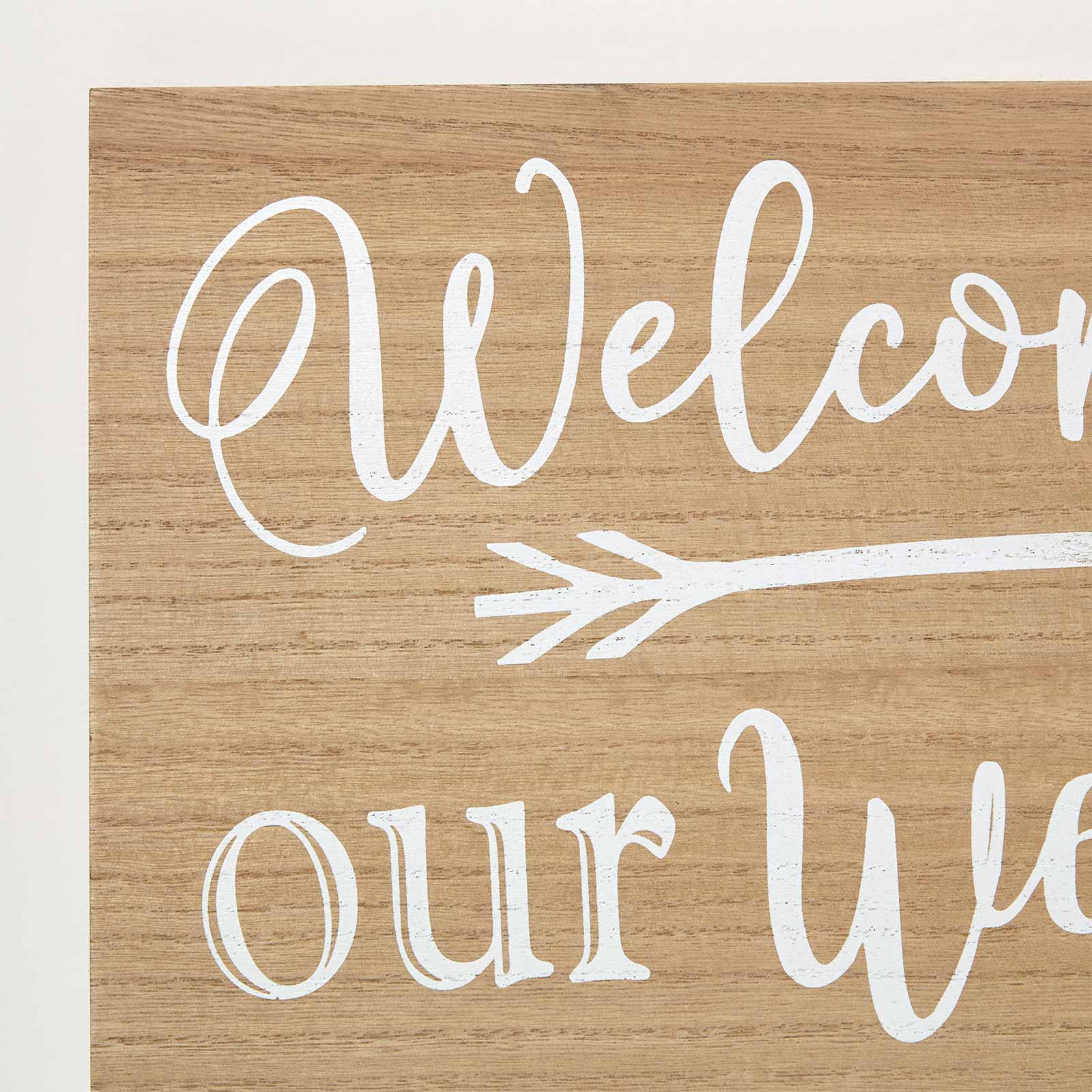 HOMESCAPES Welcome Wedding Arrow Sign