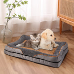 Durable Removable Washable Pet Bed With Anti-slip Bottom | Small | Brown