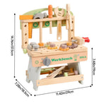 43pcs Wooden Pretend Play Kids Tool Bench Set Montessori Toys