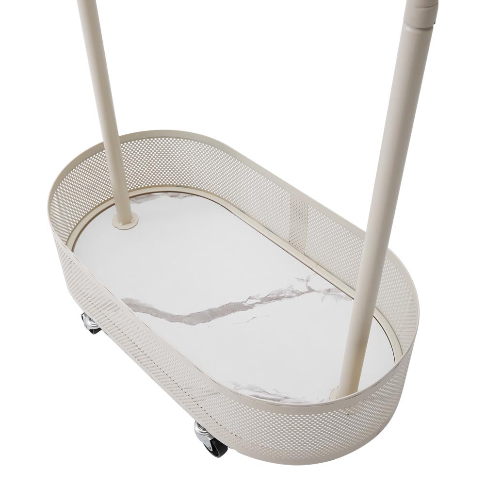 Small Clothes Rack With Wheels Portable Rolling Garment Organizer