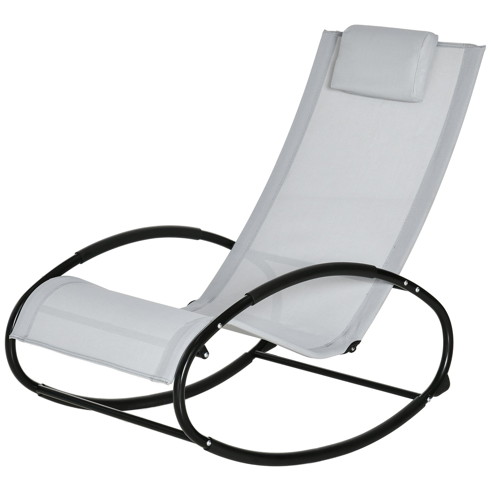 Patio Orbital Rocking Chair Chaise