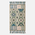 Matala Green & Blue Kilim Wool Rug | 150cm x 220cm | Light Green