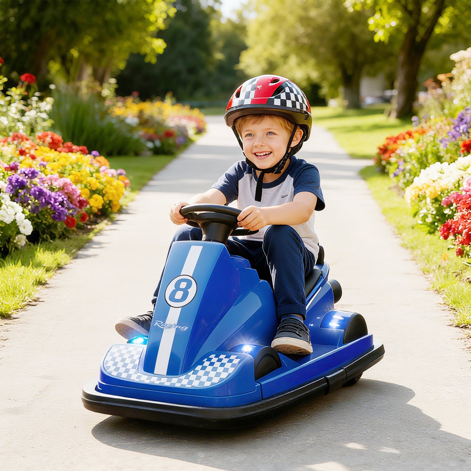 Electric Kids Bumper Car With 360 Degree Rotation Spin | Blue