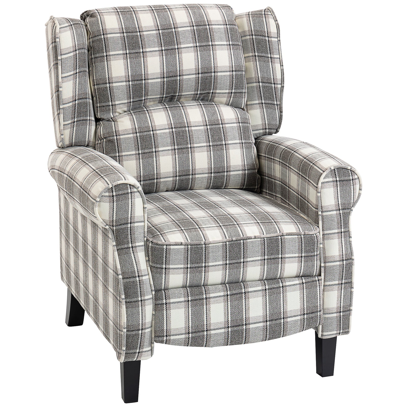 HOMCOM Recliner Chair For Living Room Wingback Chair With Padded Armrest