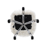 Comfy Plush Swivel Office Chair Adjustable Height
