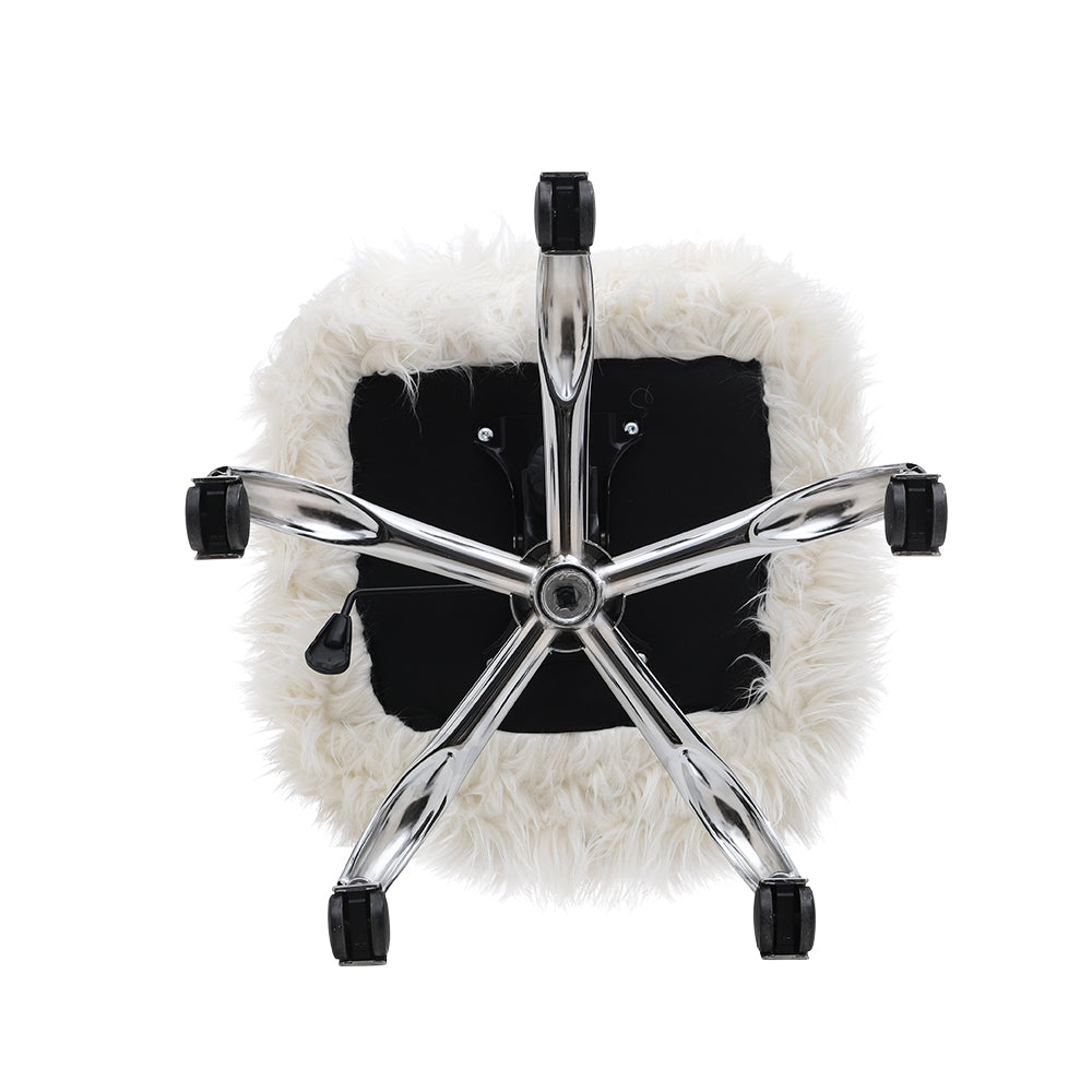 Comfy Plush Swivel Office Chair Adjustable Height