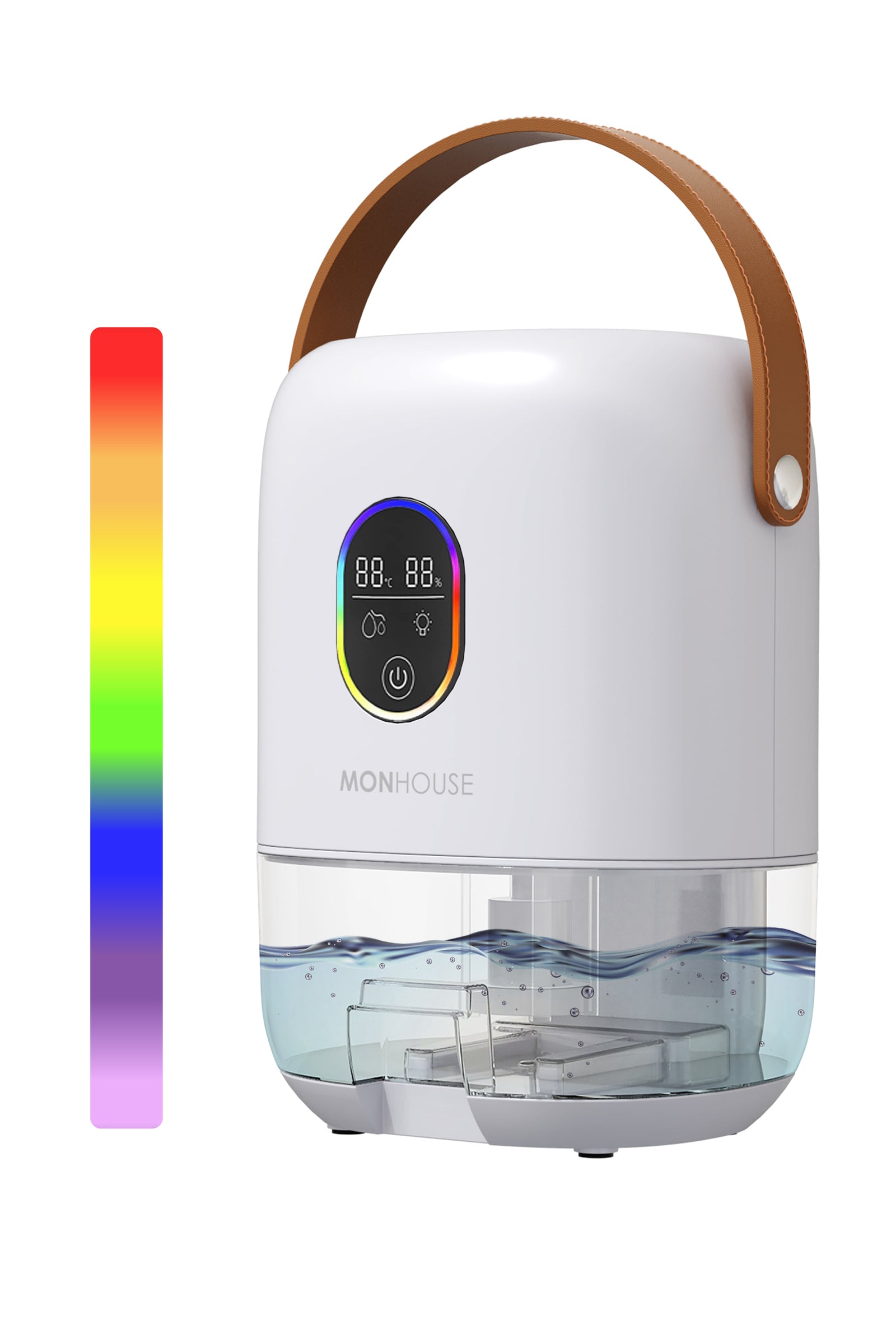 1000ml Electric Dehumidifier - Quiet Touch Screen Auto Shut Off | One Size | White