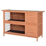 54 Inch Large Rabbit Hutch Guinea Pig Hutches With Sliding Trays Outdoor