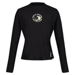 Womens/ladies Text Long-sleeved Rash Top | 8 UK | Black