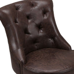 Mid-back Pu Leather Buttoned Swivel Office Chair