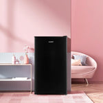 93l Compact Multi-layer Fridge With Cooler Box, 3 Removable Glass Shelves & Reversible Door | Black