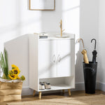 Modern Shoe Cabinet Storage Organizer W/ Doors And Shelves