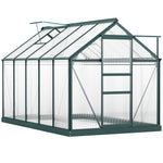 Polycarbonate Walk-in Greenhouse 6x10ft | Dark Green