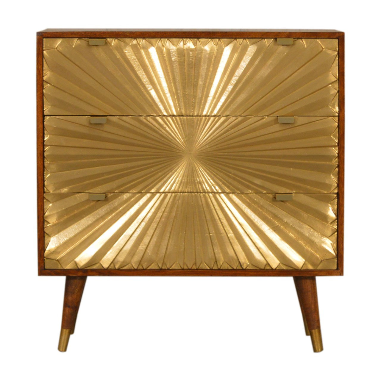 Solid Mango Wood Manila Gold Chest
