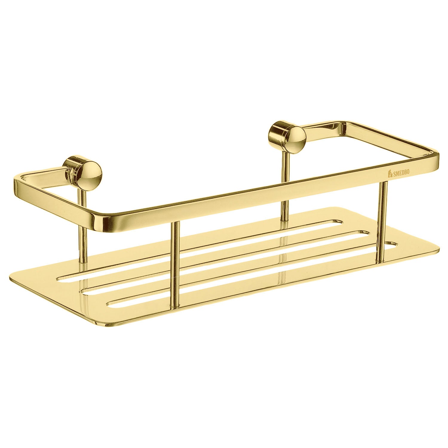 Shower Basket Wall Mounted Soap Caddy Non-rust Storage Shelf | Polished Brass