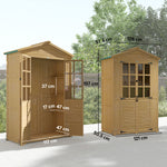Outdoor Storage Cabinet Waterproof Light Brown