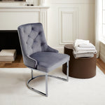 Omfortable Upholstered Dining Chair With Sponge Filling Soft Padded Seat And Back