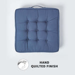 Cotton Armchair Booster Cushion | 50cm x 50cm | Navy Blue