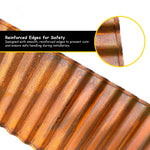 Corrugated Metal Lawn Edging Garden Border Roll | 5m | Rust