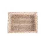 Wicker White Wash Storage Open Basket | Extra Large | White