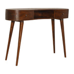 Artisan Furniture Solid Wood Chestnut Wave Writing Desk