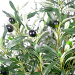 125cm  Design Uk Realistic Artificial Olive Tree In Black Plastic Pot