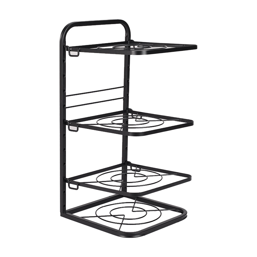Kitchen Pot Pan Organizer Rack Adjustable Cookware Holder Stand