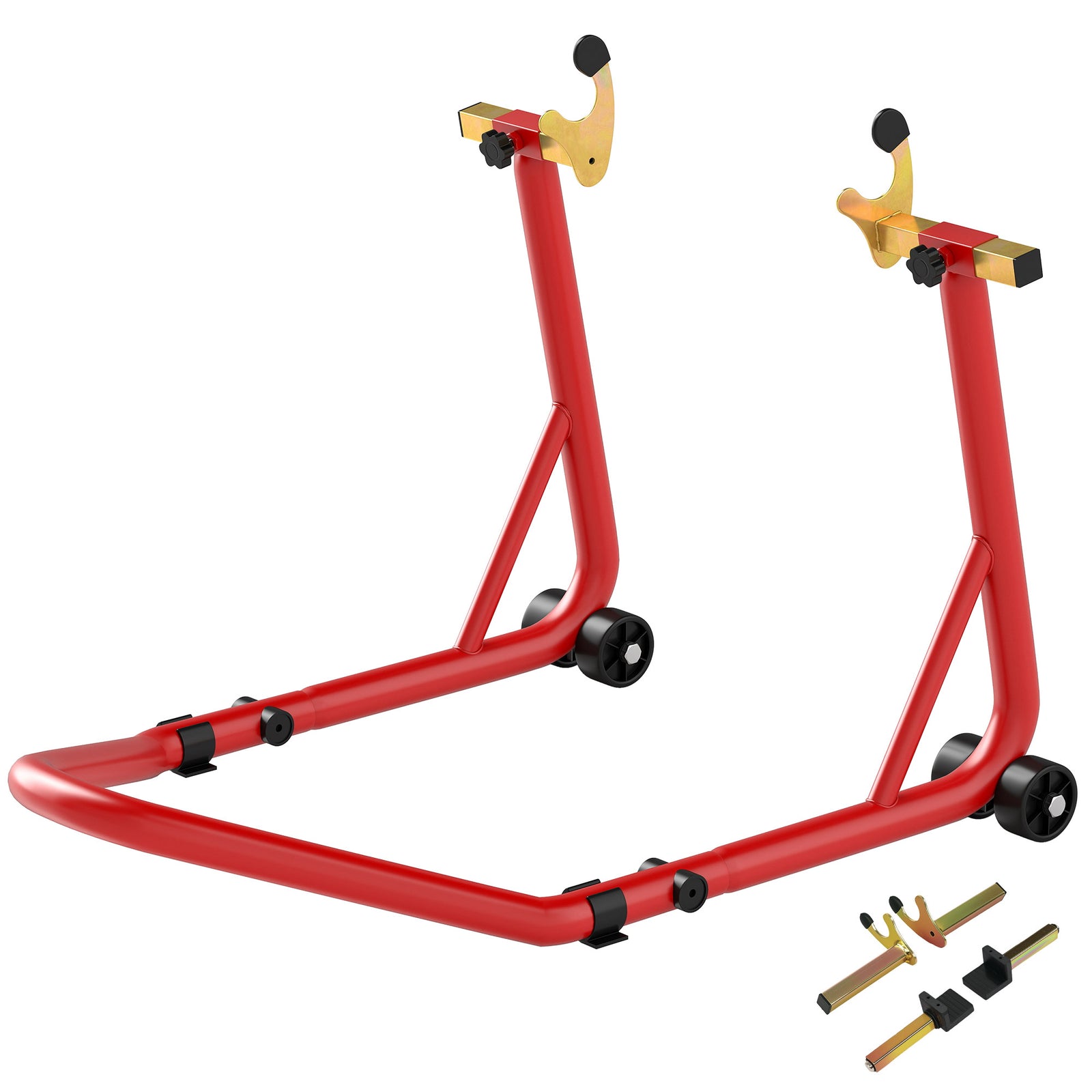 HOMCOM Motorcycle Rear Wheel Stand, 544kg Motorcycle Paddock Stand, Red