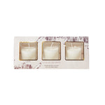 HOMESCAPES Clear Quartz Fresh Linen Crystal Scented Candle Set, Pack Of 3